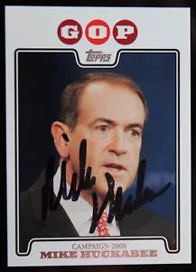 2008 TOPPS CAMPAIGN MIKE HUCKABEE PRESIDENT SIGNED CARD PSA DNA GUARANTEE AUTO - Picture 1 of 2