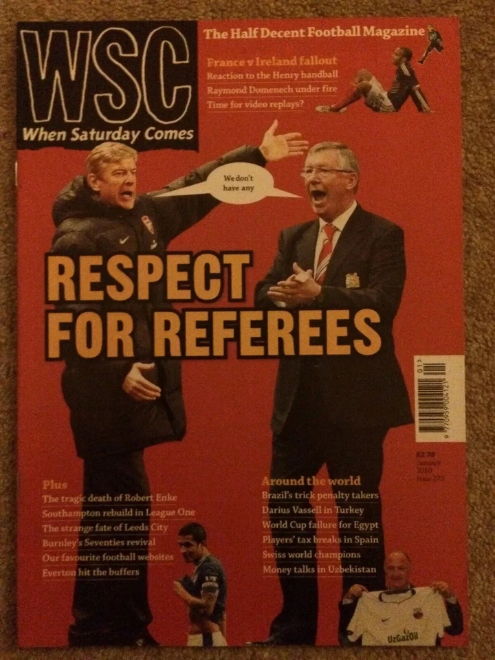 When Saturday Comes #275 January 2010 ROBERT ENKE SOUTHAMPTON LEEDS BURNLEY  vgc - Image 1 of 1