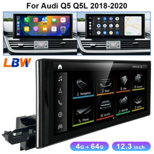 4G+64G Android Car Stereo GPS Navi Wifi Carplay 12.3'' For Audi Q5 Q5L 2018-2020 - Imagen 1 de 10