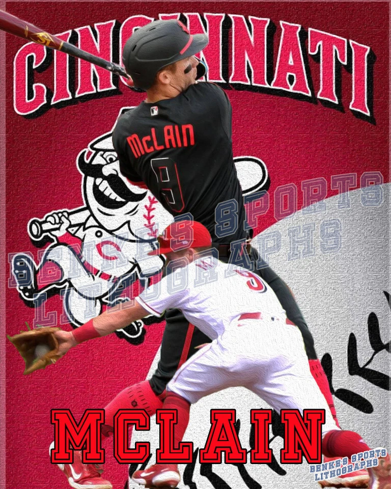 Cincinnati Reds Lithograph print of  Matt McLain 2023 - Image 1 of 1