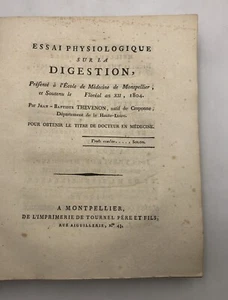 Essai physiologique sur la Digestion. 1804 - Picture 1 of 2