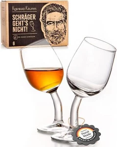 Kornrad Krumm | Schnapsgläser-Set mit Stiel (6 Stück), 4cl, Handgebogen in DE - Bild 1 von 6