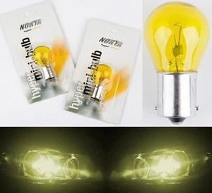 Nokya 1156 P21W Nok5239 27W Giallo Due Lampadine Anteriore Giro Signal Ricambio - Picture 1 of 7