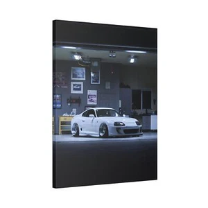 Toyota Supra MK4 High Resolution Museum Quality Vertical Car Canvas Print #010 - Picture 1 of 10