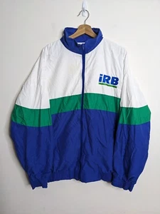 Vintage iRB Track Jacket Mens L Large Blue White Green Rugby World Cup 2003 Y2K - Picture 1 of 14