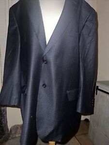 Lauren Ralph Lauren Classic Fit Ultra Flex Suit Jacket - Navy Blue Plaid - 54R