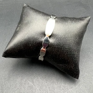 Brazalete ID Vintage Brillante Tono Plata - Imagen 1 de 7