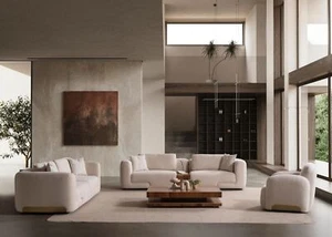 Sitzgruppe/Sofa Set - Wohnzimmergarnitur "Scilla" 3+3+1 - Bild 1 von 12