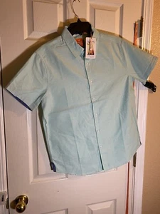 Free Planet Shirt Mens Medium Short Sleeve Casual Button Up Summer Beach Adult - Picture 1 of 9