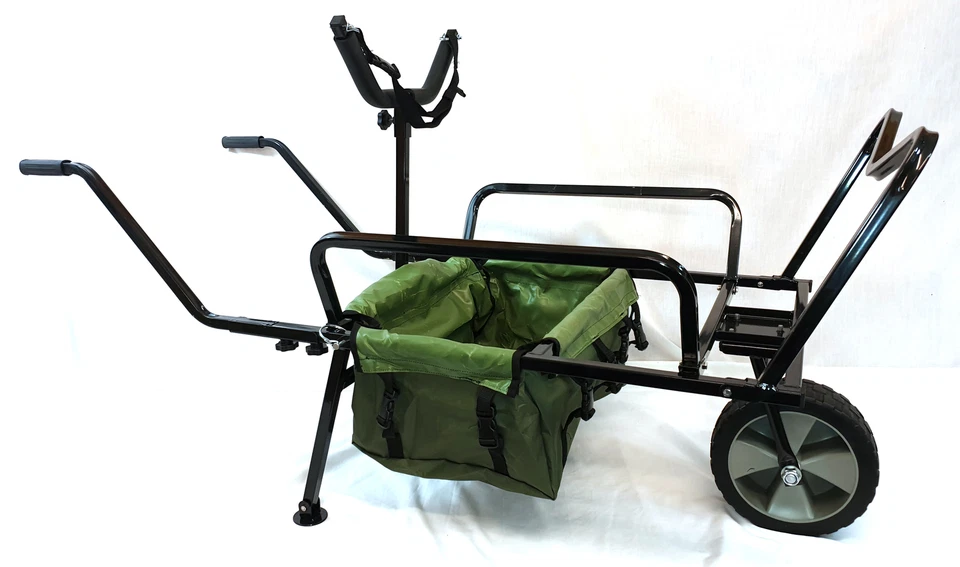 BISON HEAVY DUTY FISHING ONE WHEEL BARROW, BARROW BAG + Y BAR ANGELWAGEN - Bild 1 von 1