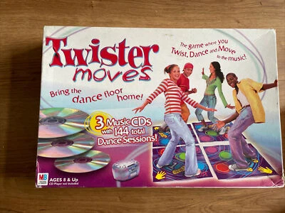  Twister Moves MB Games  3 music CDs 144 Dance Tracks  Dance Mat Complete 2003 - Image 1 of 4