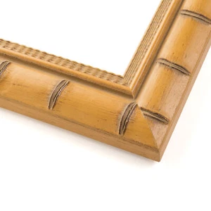 8.5x11 2 Wide Bamboo Natural/Light Brown Wood Picture Frame UV Acrylic Acid Free - Picture 1 of 5