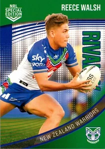 2022 New Zealand Warriors NRL Rivalry Special Edition Rookie Card - Reece Walsh - Picture 1 of 3