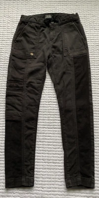 DL1961 Talla 12 Juniors Cordón Pierna Lateral Bolsillo Pantalones Ajustados Negros Foto 1 de 4