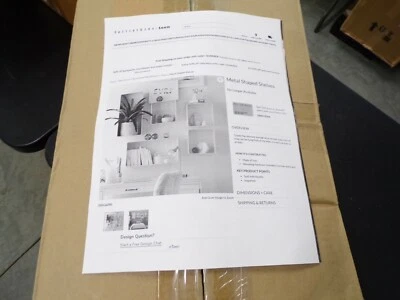 Estante rectangular Pottery Barn en forma de metal 24" blanco #8080 Foto 1 de 2