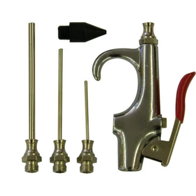 ATE AJ 5 PC AIR BLOW GUN WITH 3 NEEDLES 2 TIPS 1/4" NPT AIR COMPRESSOR ACCESORIES TOOL