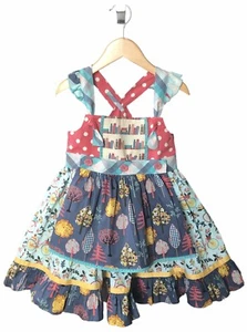 Girls Matilda Jane Wonderment Bike Path Knot Dress Classic Twirl Size 4 NWT - Picture 1 of 6