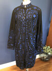 Womens Metrostyle Wool embroidered coat Pockets High Neck sequins XL