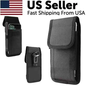 Cell Phone Holster Pouch for iPhone Samsung Wallet Case With Belt Clip - Picture 1 of 8