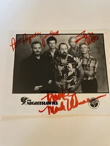 Autographed Photo B&W 8x10 Oh The Nighthawks In Red Ink - Picture 1 of 6