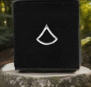 Black White E3 PFC Private 1st Class Rank Patch Fits For VELCRO® BRAND Loop Fast - Picture 1 of 3