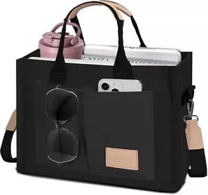Canvas Tote Bag for Women – Crossbody Purse with Pockets & Top Handle - Picture 1 of 6