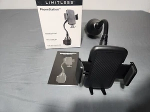 Tazza Porta Cellulare Auto Limitless Stazione Telefonica Supporto Telefono Regolabile Nero - Foto 1 di 17