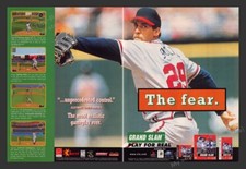 Grand Slam Baseball 1990s Video Game Print Advertisement (2 Pages) 1997