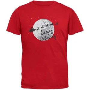 Seeing Is Believing Alien Santa Red Youth T-Shirt - Picture 1 of 1