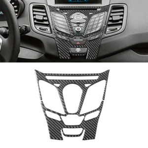 For Ford Fiesta 2011-2015 Carbon Fiber Center Console Control Panel Trim Cover  - Picture 1 of 10