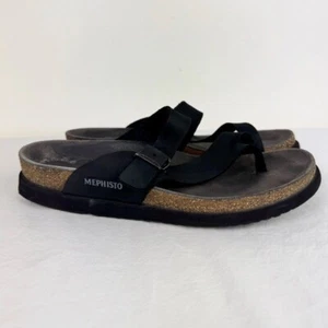 Mephisto Helen Black Nubuck Sandal - Picture 1 of 7