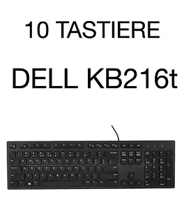 10 Keyboards USB Dell KB216t USB Mit Draht Überholt - Bild 1 von 3