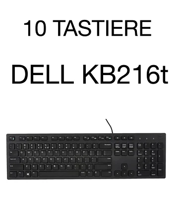 10 TASTIERE USB DELL KB216t USB CON FILO RICONDIZIONATE - Immagine 1 di 3