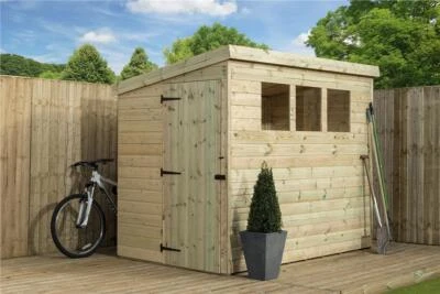 EMS RETAIL Empire 2500 Pent Garden Shed Wooden 6X6 6ft x 6ft SHIPLAP TONGUE & GROOVE 3 WIND