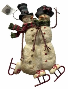 Yankee Candle Schneemann Schlittschuh Paar Ornament Neu im Karton 1294100 - Bild 1 von 8