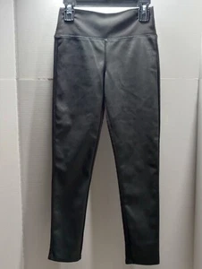 Art Class Girls Leggings Size 7/8 2 Tone Black Pull On Stretch - Picture 1 of 6