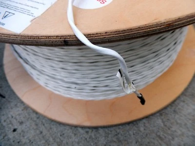  100'-Raychem 55/1122-20 6/9-9 Mil Especificación 2 Estado Plateado Blindado Blanco Foto 1 de 3