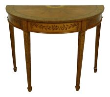 F51376EC: Stunning Paint Decorated Adam Style Satinwood Console Table