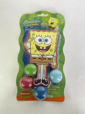2001 Nickelodeon SpongeBob SquarePants Paddle Balls Party Favors Toys TARA New - Image 1 of 4