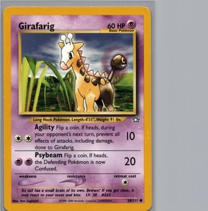 Girafarig | 58/111 Common Regular | Neo Genesis Unlimited | WOTC | MP - Imagen 1 de 2