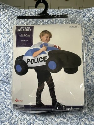 Police Cop Car - Inflatable Halloween Dress Up Costume - Child One Size NEW - Image 1 of 4