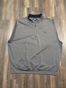 Footjoy Men’s XXL Qtr Zip Golf Vest Gray Lightweight - Picture 1 of 11