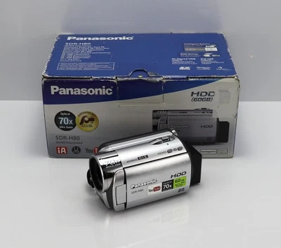 PANASONIC SDR-H80 CAMCORDER BOXED 60GB HDD HARD DRIVE / SDHC CARD VIDEO CAMERA - Image 1 of 4