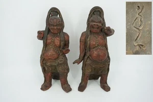 Inscrita Kongo Rikishi Estatua Nio Estatua Cerámica Buda Estatua Arte Budista - Imagen 1 de 9