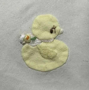 "Manta boutique bebé vintage años 60 Saks Fifth Avenue pato 30x33"" infantil" - Imagen 1 de 13