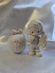 Precious Moments "Wishing You The Sweetest Christmas" Figurine & Large Ornament - Picture 1 of 8