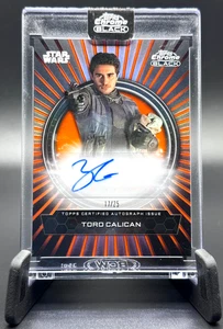 2024 Topps Chrome Black Star Wars Toro Calican Duality Orange Refractor Auto /25 - Bild 1 von 2
