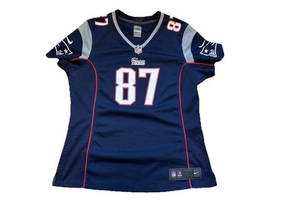 Nike Rob Gronkowski NUEVOS PATRIOTAS DE INGLATERRA Mujeres NFL Réplica Equipo Camisa CAMISETA L Foto 1 de 4