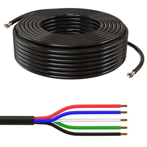 20m RGBW LED Steuerleitung 5x 0,34mm² LiYY Verlängerung 5 adrig Stromkabel Schwa - Picture 1 of 5