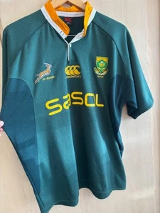 Canterbury Sasol South Africa SA Rugby Shirt Jersey Men's Size Large LG - Picture 1 of 8